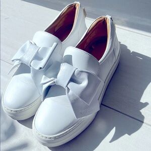 Buscemi - size 37 - Paid $675 Luxury Italian sneaker- White Women's Bow Sneakers